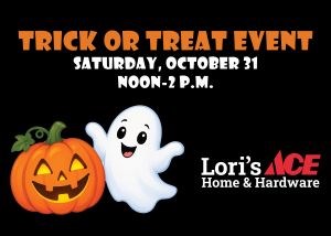 Trick or Treat Event Oct. 31 at Lori's Ace